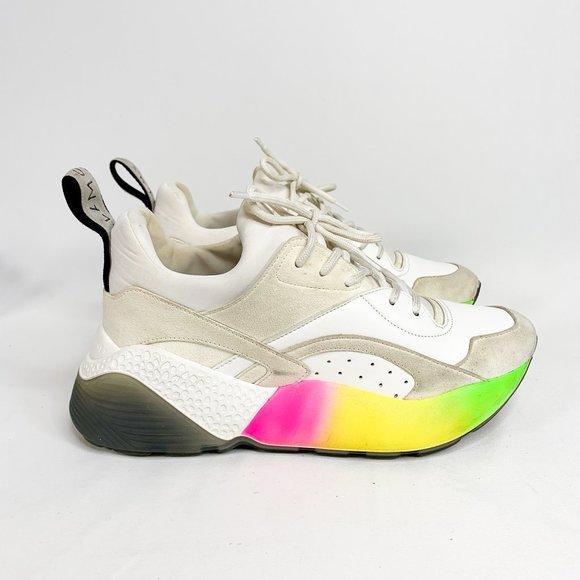 stella mccartney eclypse rainbow sneakers